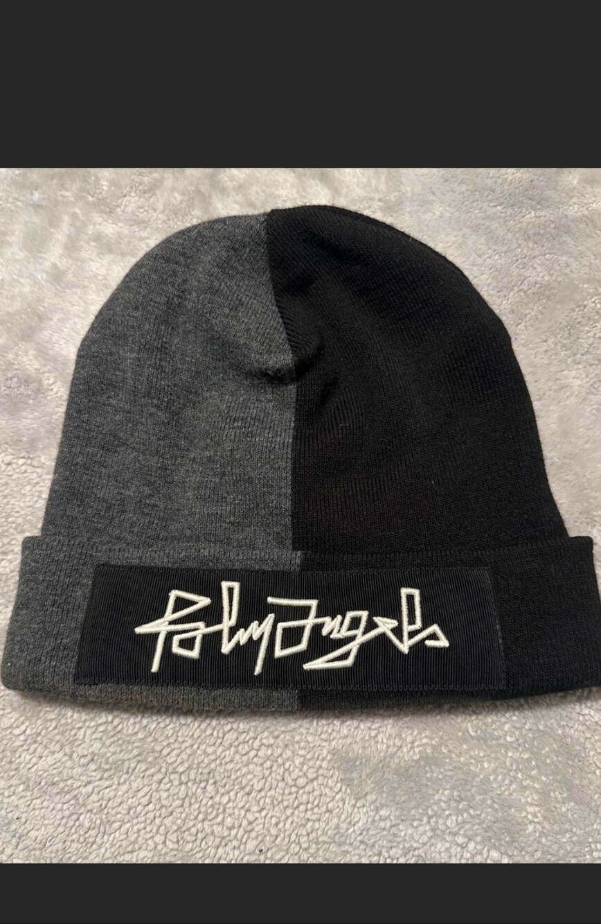 Palm Angels Sold Out Two-Tone Logo Beanie Black Charcoal Unisex